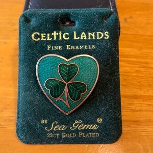Celtic Lands heart pin